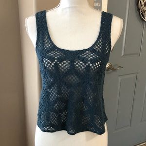 Forever 21 croche knitted tank top size S